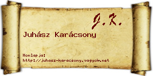 Juhász Karácsony névjegykártya