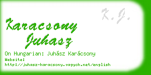 karacsony juhasz business card