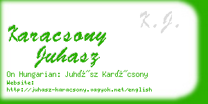 karacsony juhasz business card